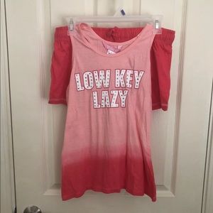 Pink Ombré Tank Top And Shorts